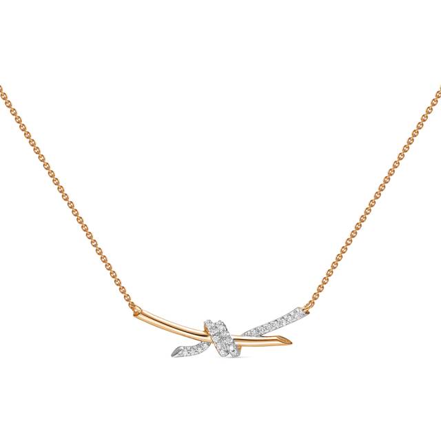 Колье из красного золота с бриллиантами (061086)