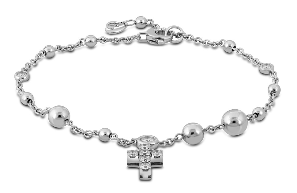 Браслет из белого золота с бриллиантами 